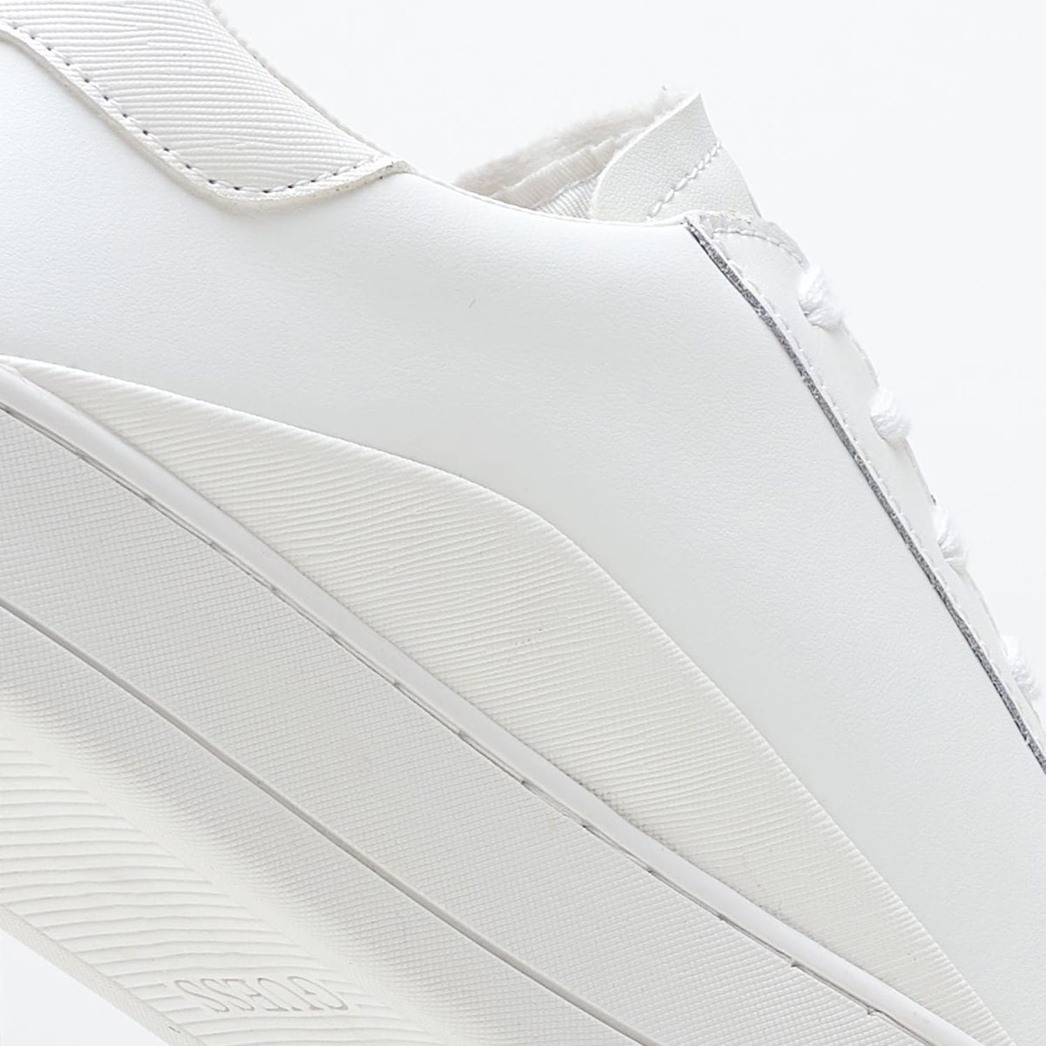 Men Casual Shoes Udine White Leather Guess Men Casual Shoes Udine White Leather Guess