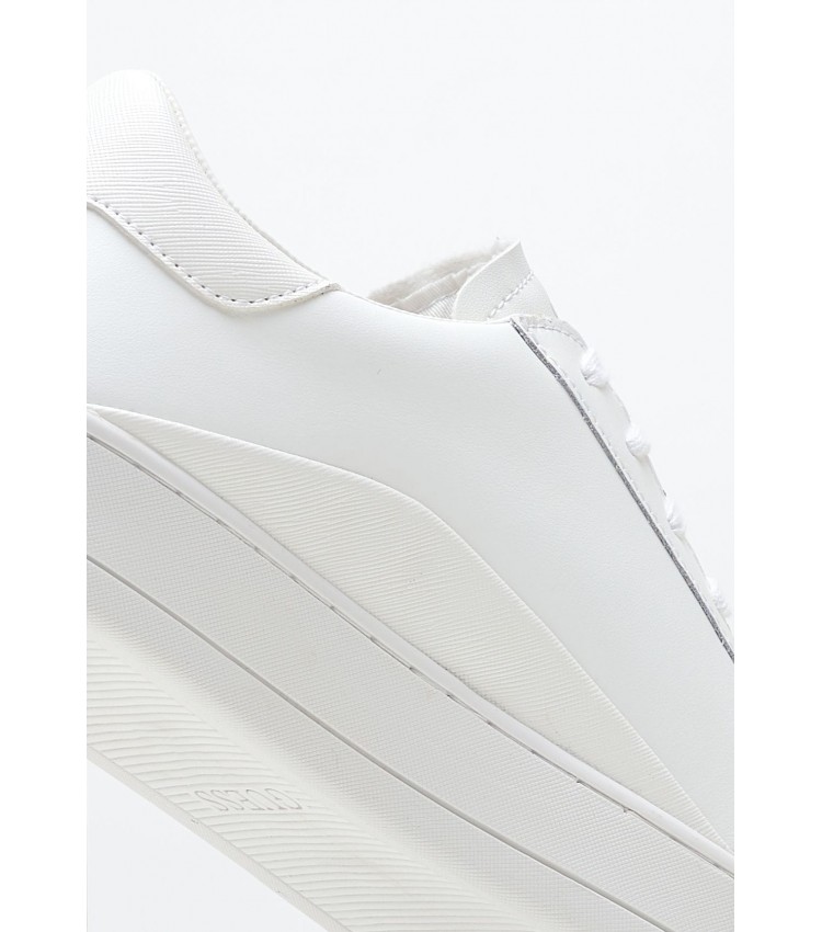 Men Casual Shoes Udine White Leather Guess