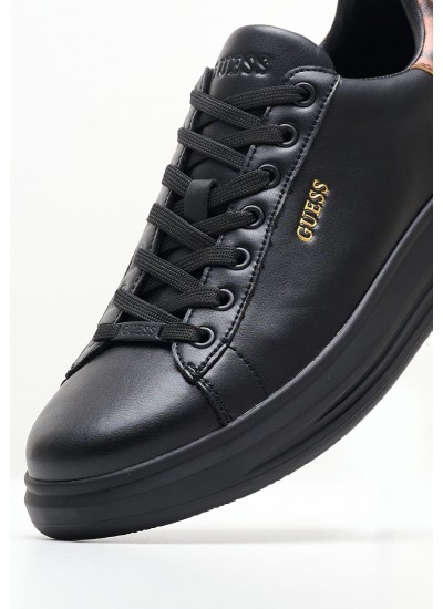 Women Casual Shoes Vibo.Leop Black ECOleather Guess