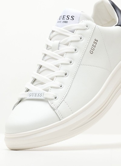 Men Casual Shoes Vibo.Carry White Leather Guess