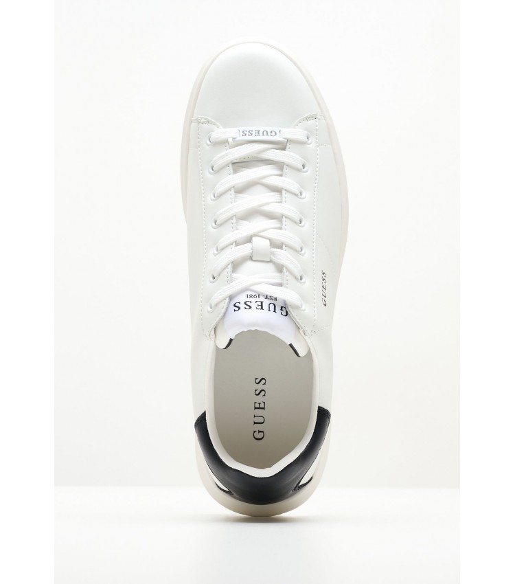 Men Casual Shoes Vibo.Wbk White Leather Guess