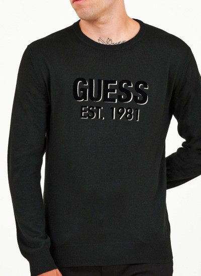 Ανδρικές Μπλούζες Veit Γκρι Πολυεστέρα Guess