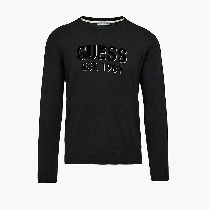 Ανδρικές Μπλούζες Virgil Μαύρο Πολυεστέρα Guess