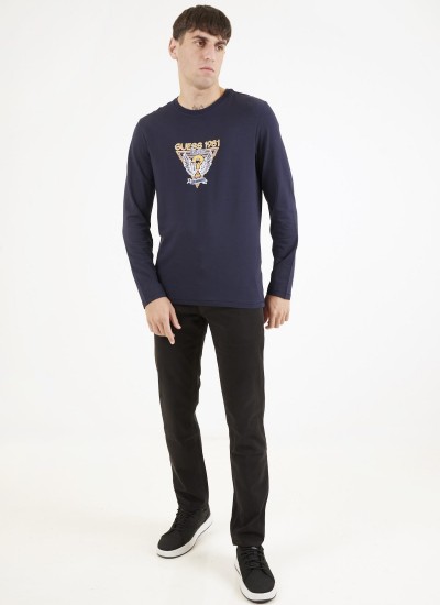 Ανδρικά Παντελόνια Callen.Crop Μαύρο Πολυεστέρα Pepe Jeans