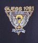 Men T-Shirts Wings DarkBlue Cotton Guess