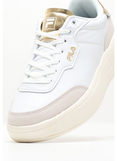 Γυναικεία Παπούτσια Casual Premium.F Άσπρο Δέρμα Fila