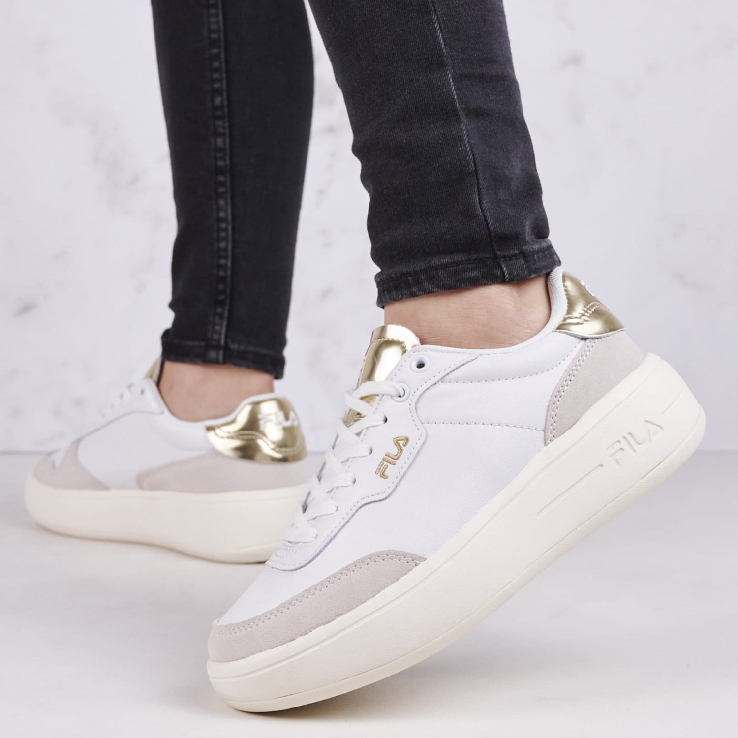 Γυναικεία Παπούτσια Casual Premium.F Άσπρο Δέρμα Fila Γυναικεία Παπούτσια Casual Premium.F Άσπρο Δέρμα Fila