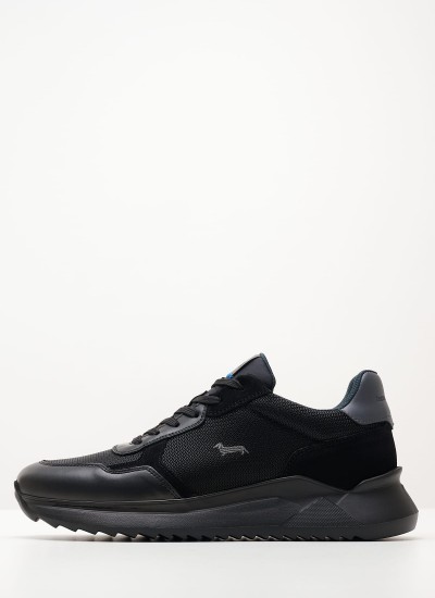 Ανδρικά Παπούτσια Casual 232022 Μαύρο Δέρμα Harmont & Blaine
