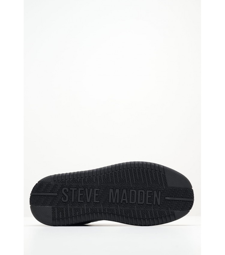 Men Casual Shoes Flames Black Leather Steve Madden