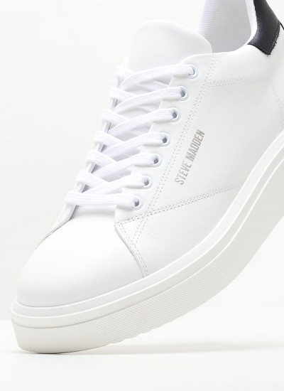 Men Casual Shoes Fynner White Leather Steve Madden