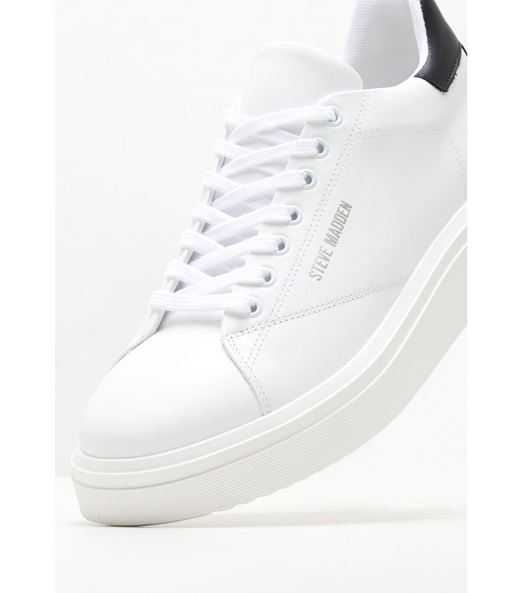 Men Casual Shoes Fynner White Leather Steve Madden
