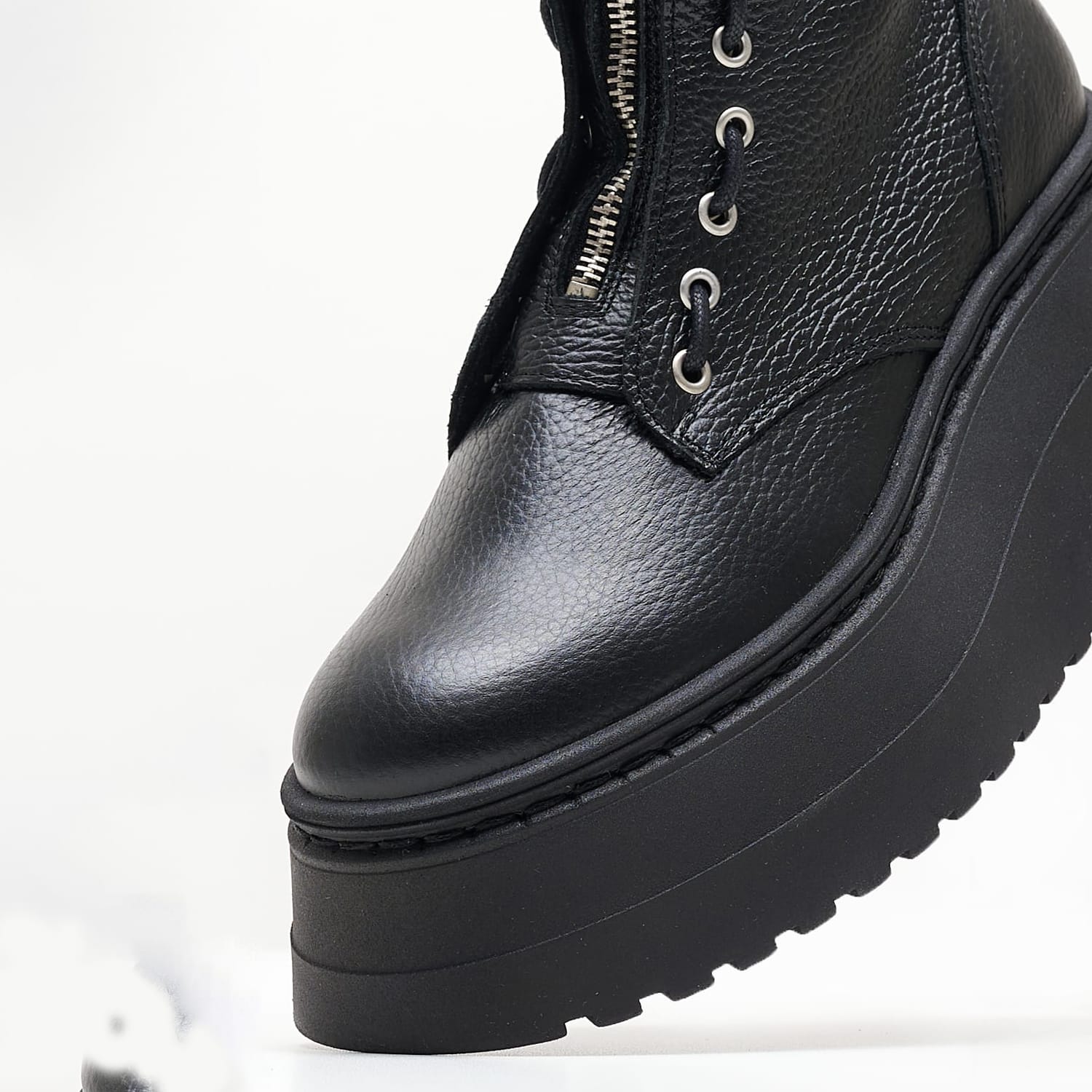 Γυναικεία Μποτάκια Pearl Μαύρο Δέρμα Steve Madden