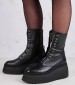 Women Boots Pearl Black Leather Steve Madden