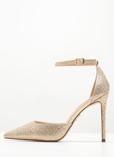 Γυναικείες Γόβες & Peeptoes Ψηλές TATIANA3 Χρυσό ECOleather Nine West