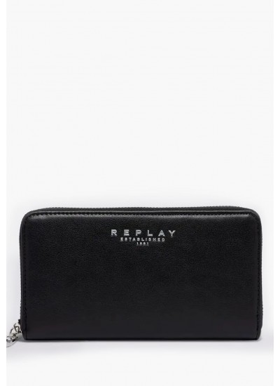 Women Wallets FW5322 Black ECOleather Replay