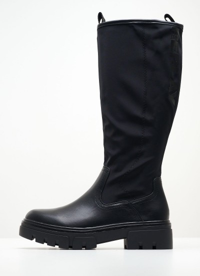 Women Boots Stone Black Leather Ash