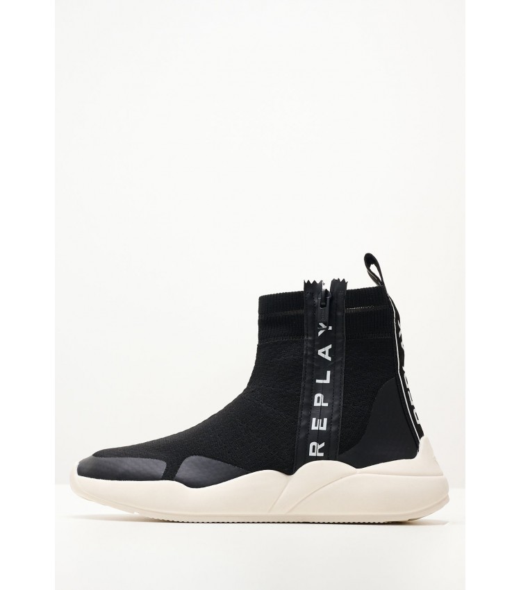 Women Boots Hera.Studio.W Black Fabric Replay