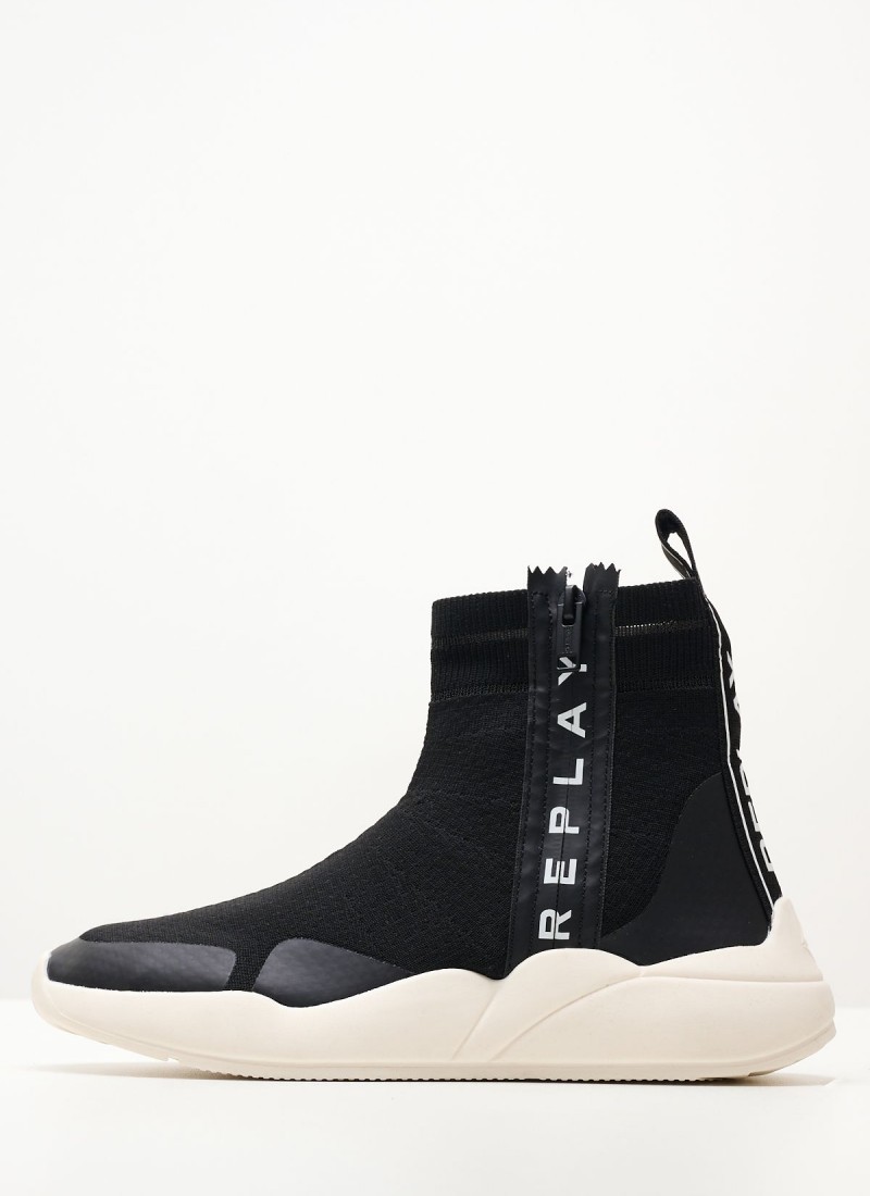 Women Boots Hera.Studio.W Black Fabric mortoglou.gr eshop