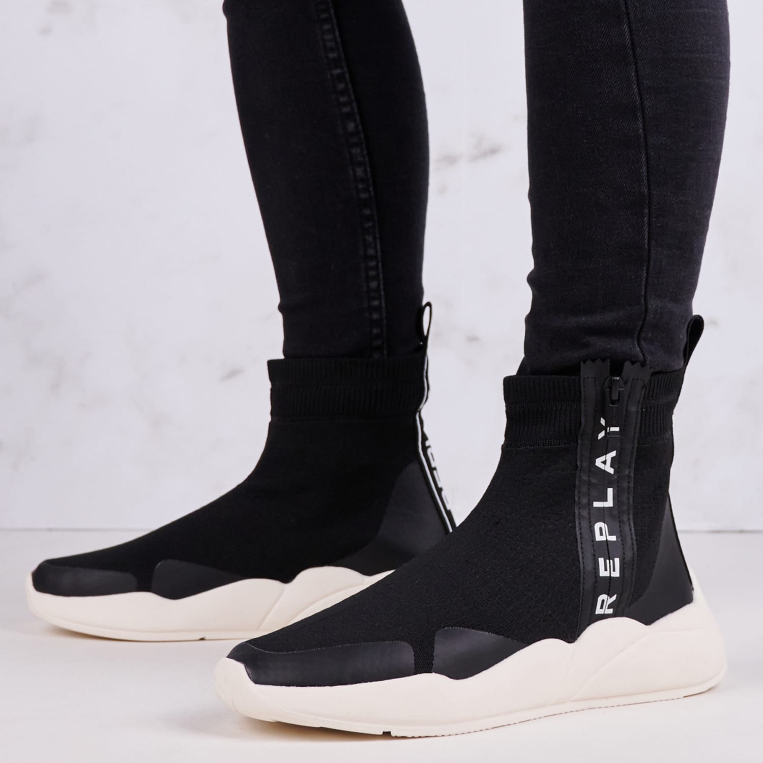 Women Boots Hera.Studio.W Black Fabric Replay Women Boots Hera.Studio.W Black Fabric Replay