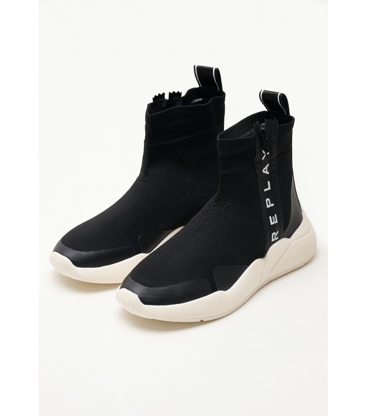 Women Boots Hera.Studio.W Black Fabric Replay