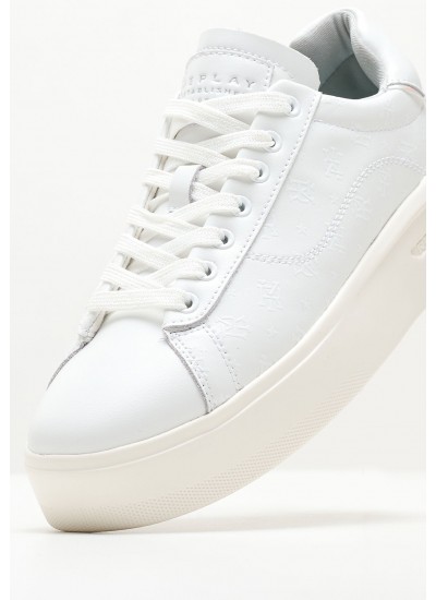 Women Casual Shoes University.Allover24 White Leather Replay