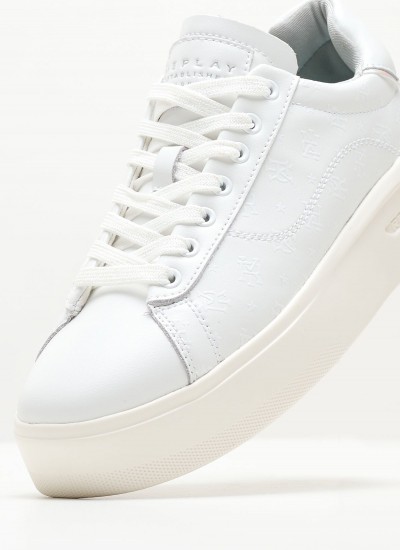 Women Casual Shoes University.Allover24 White Leather Replay