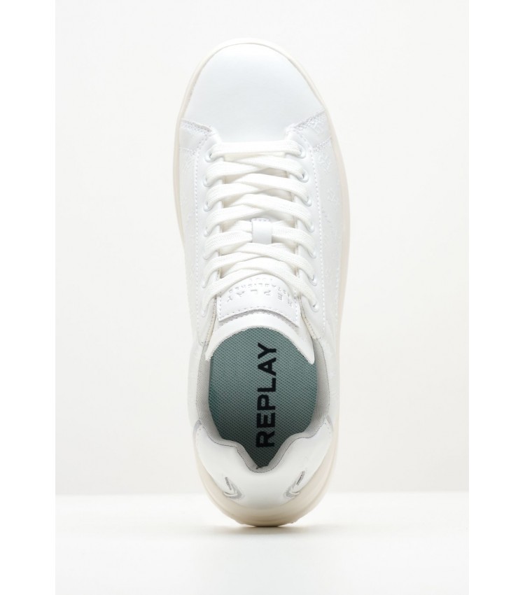 Women Casual Shoes University.Allover24 White Leather Replay