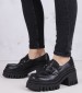 Women Moccasins 116001287 Black Leather Mortoglou