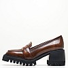 Women Moccasins 116001321 Brown Leather Mortoglou Women Moccasins 116001321 Brown Leather Mortoglou