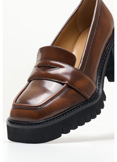 Women Pumps & Peeptoes Low 116001321 Brown Leather Mortoglou