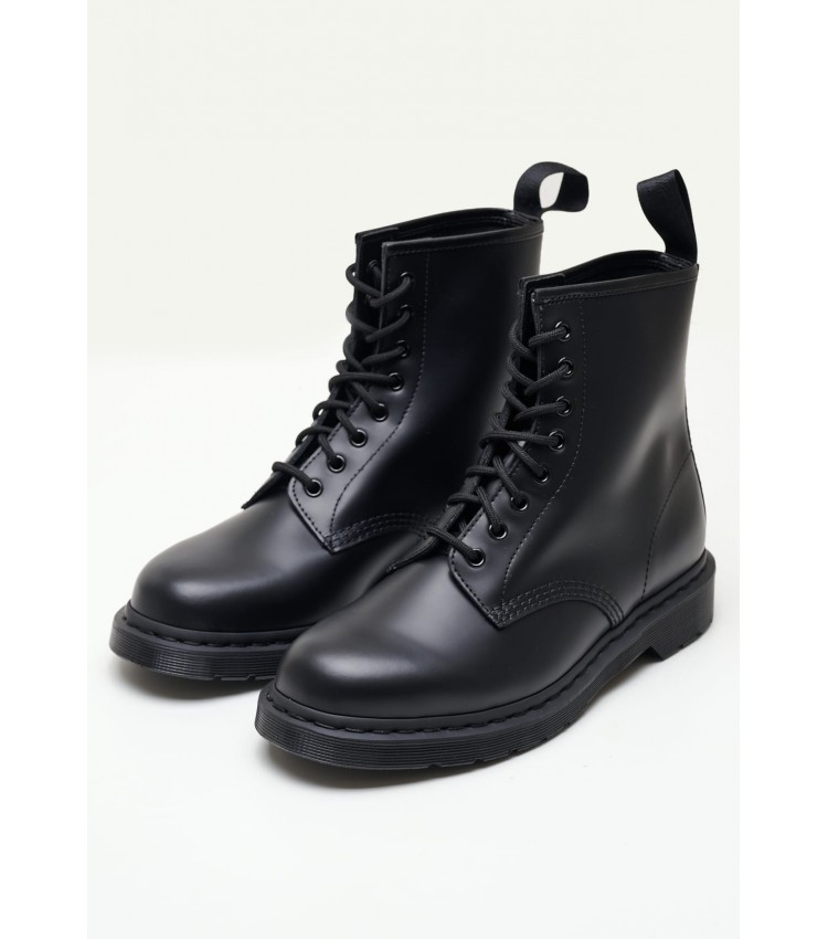 Ανδρικά Μποτάκια 1460.Mono Μαύρο Δέρμα Dr. Martens