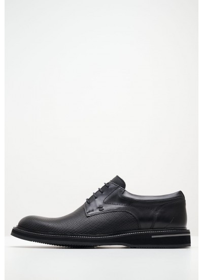 Men Shoes 48203 Black Leather Vice