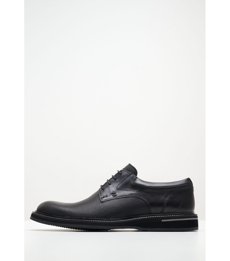 Men Shoes 48203 Black Leather Vice