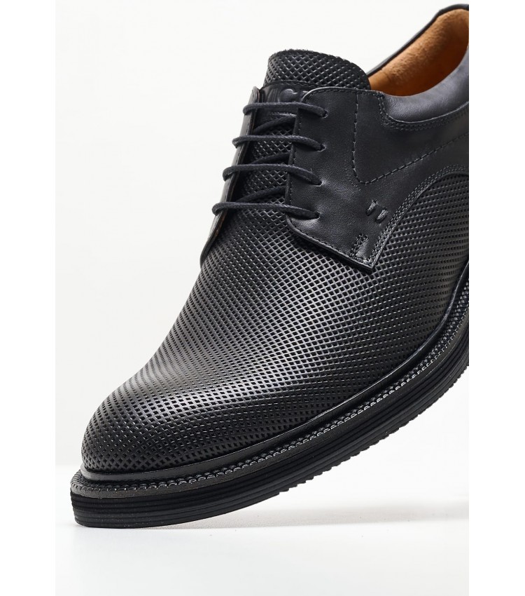 Men Shoes 48203 Black Leather Vice