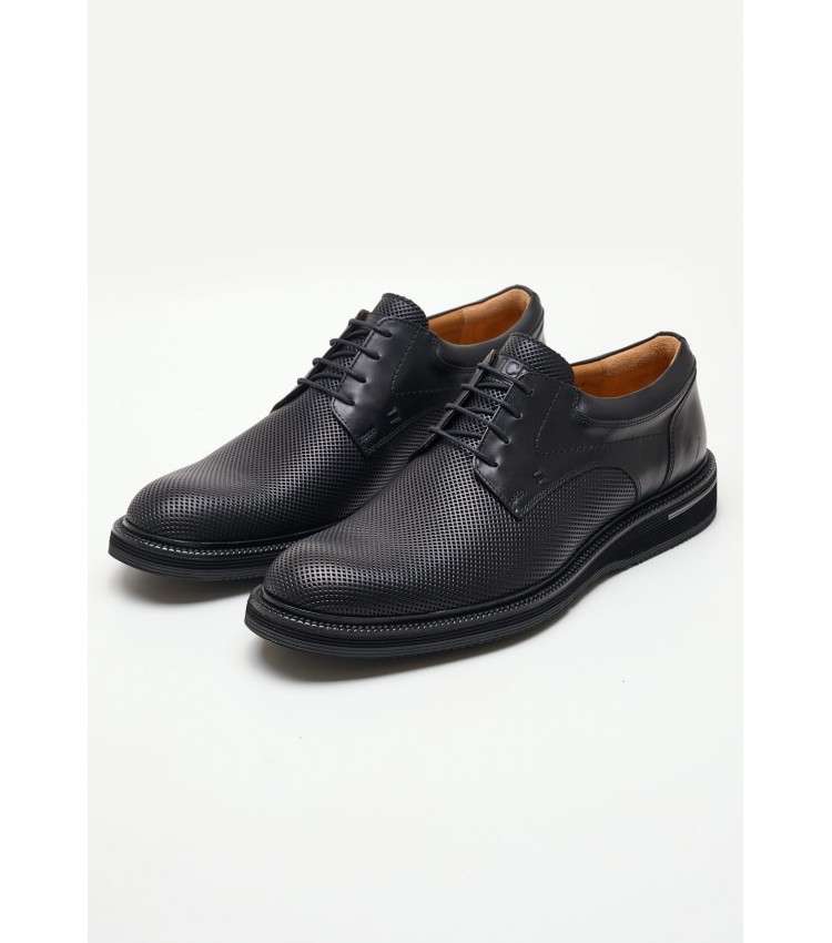 Men Shoes 48203 Black Leather Vice