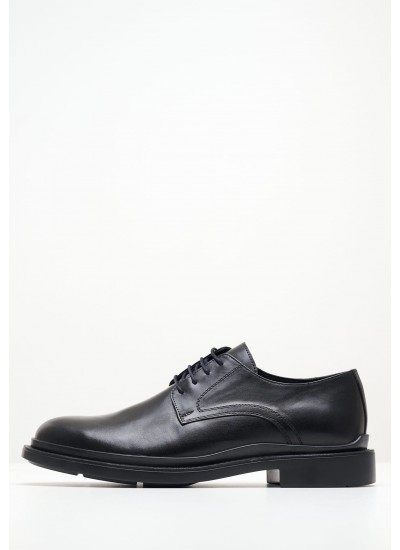 Men Shoes 48207 Black Leather Vice