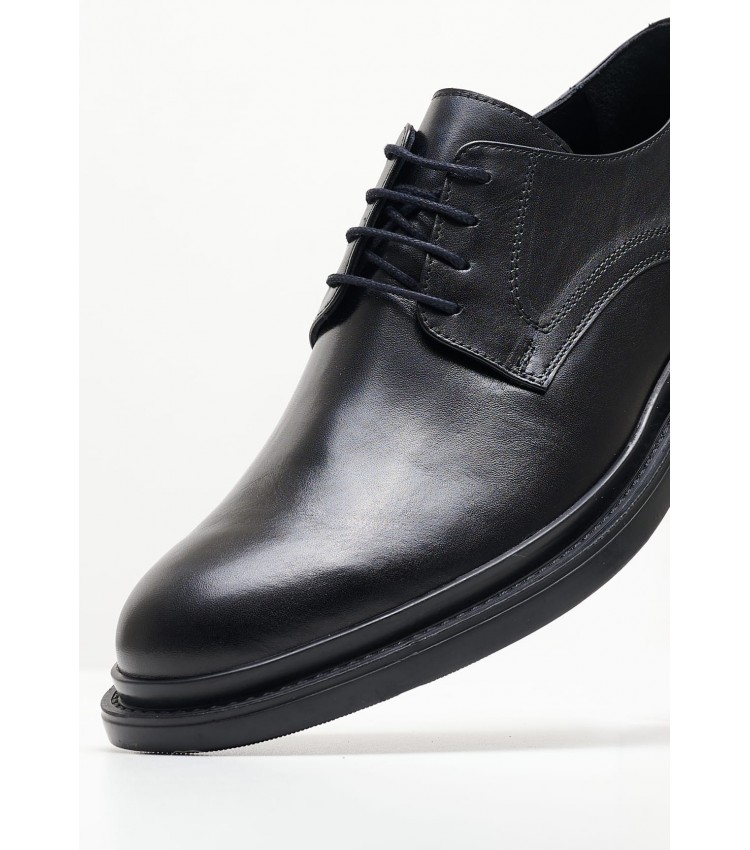 Men Shoes 48207 Black Leather Vice