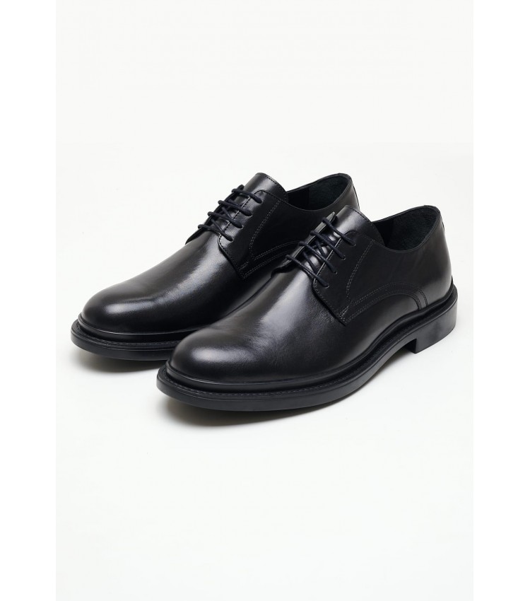 Men Shoes 48207 Black Leather Vice