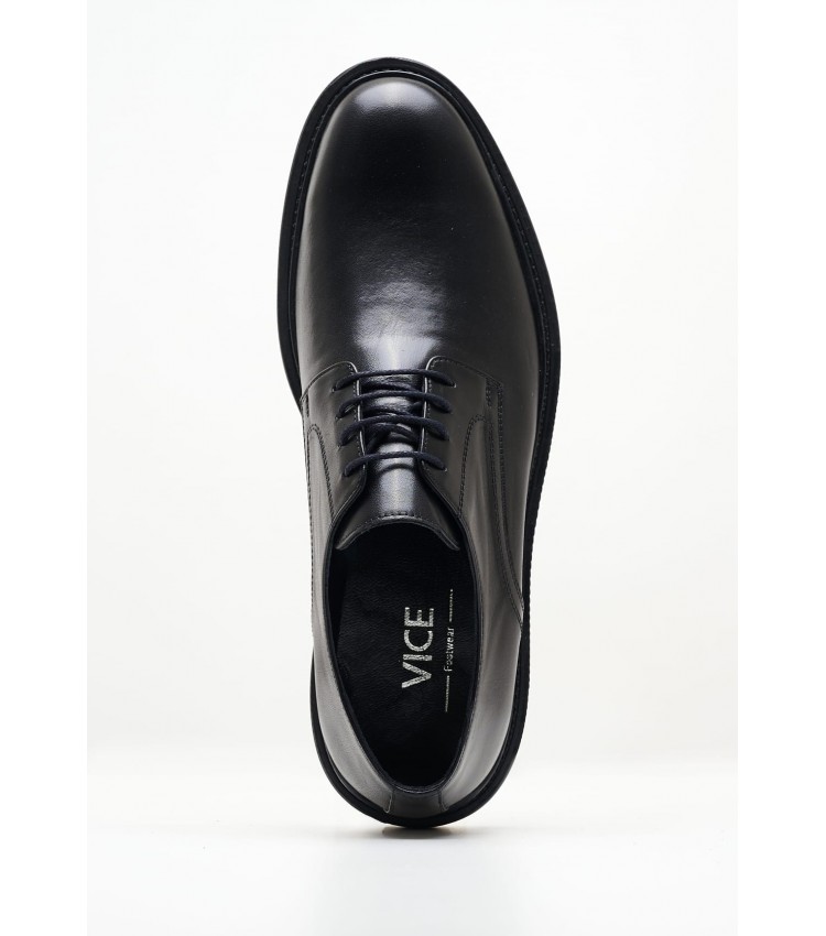 Men Shoes 48207 Black Leather Vice