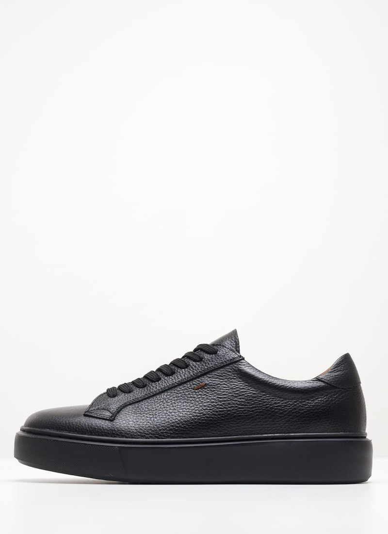 Men Casual Shoes 48302 Black Leather | mortoglou.gr | eshop.