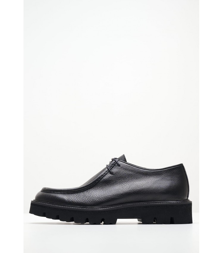 Men Shoes 48401 Black Leather Vice