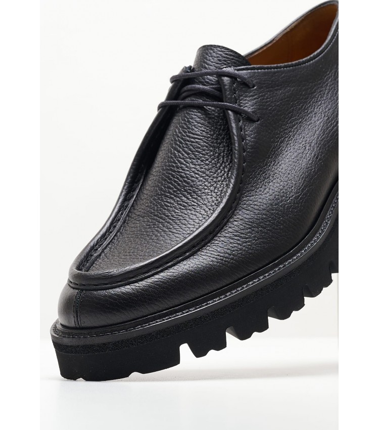 Men Shoes 48401 Black Leather Vice