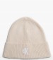 Women Caps  Archive.Beanie Beige Nylon Calvin Klein