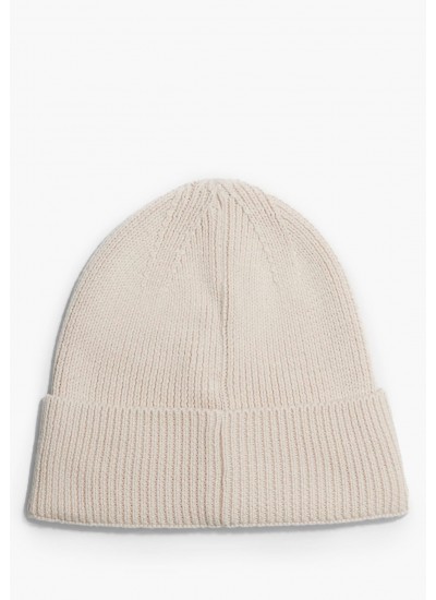 Women Caps  Archive.Beanie Beige Nylon Calvin Klein