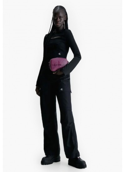 Women Bags Camera.Bag23 Purple ECOleather Calvin Klein