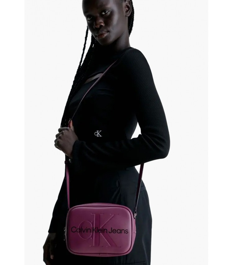 Women Bags Camera.Bag23 Purple ECOleather Calvin Klein