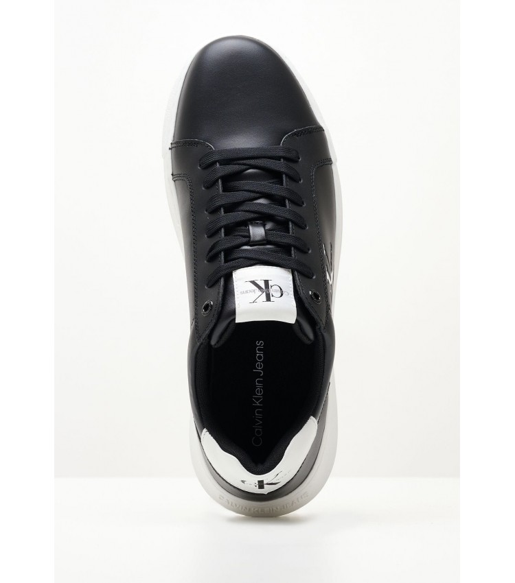 Ανδρικά Παπούτσια Casual Chunky.Cupsole.B Μαύρο Δέρμα Calvin Klein