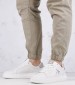 Men Casual Shoes Chunky.Mix White Leather Calvin Klein