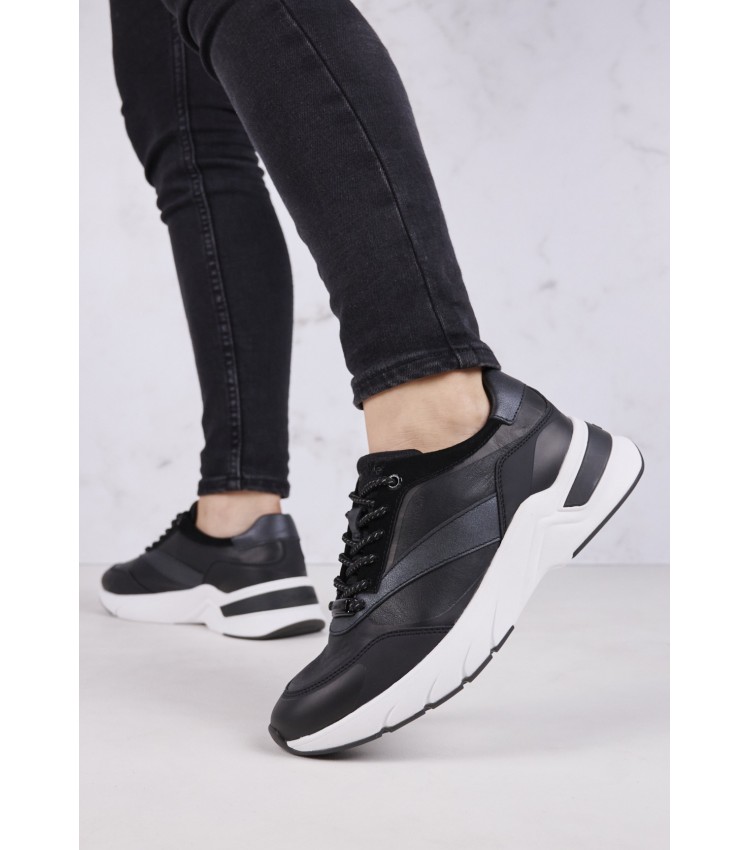 Women Casual Shoes Elevated.Rnr Black Leather Calvin Klein