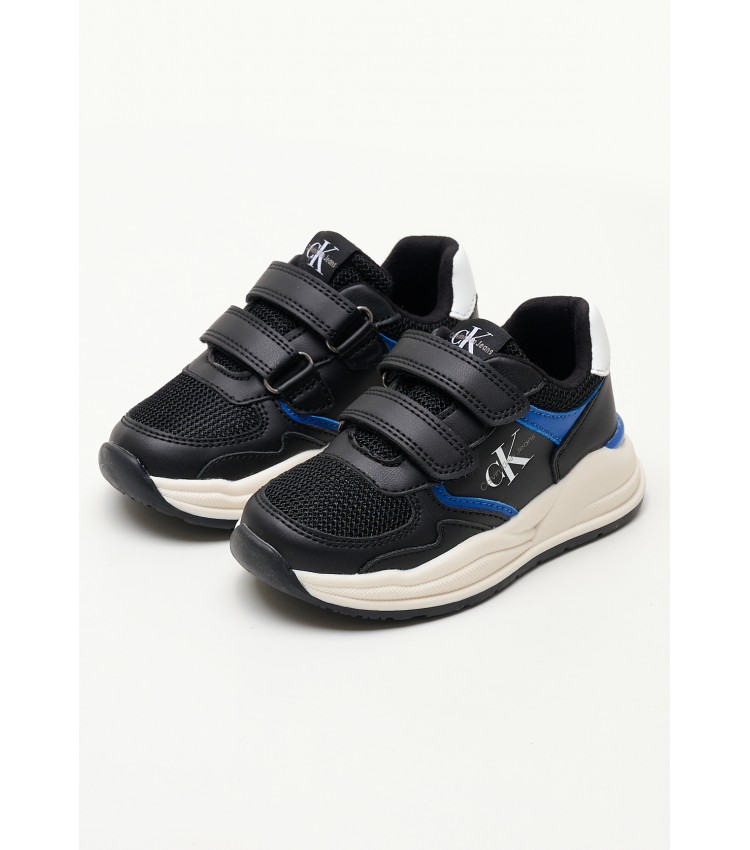Kids Casual Shoes Lg.Velcro Black ECOleather Calvin Klein